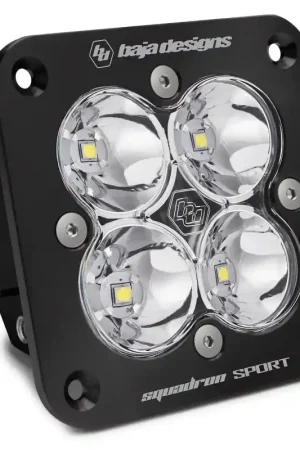 Baja Designs Squadron Sport Black Flush Mount LED Spot - Clear Sale