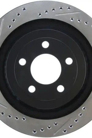 Free Returns StopTech Slotted & Drilled Sport Brake Rotor - 2015 Ford Mustang GT - Rear Right