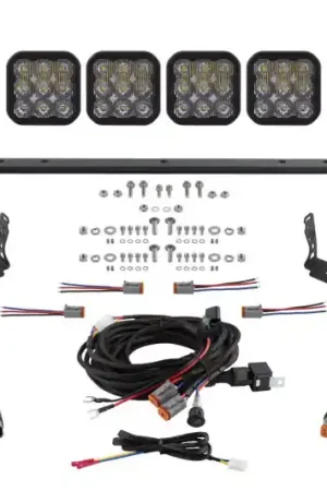 Diode Dynamics 14-23 Toyota 4Runner SS5 Stealth Grille LED 4-Pod Kit - Pro White Driving Same Day Shipping