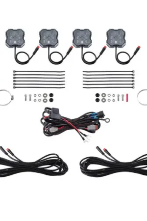 Diode Dynamics Stage Series SXS Rock Light Installer Kit RGBW M8 (4-pack) Fast Shipping