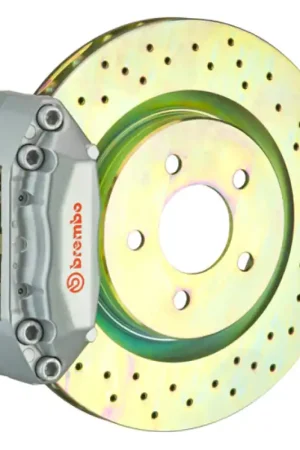 Brembo 12-19 Fiat 500 Pop/Abarth Front GT BBK 4 Piston Cast 2pc 28 5x28 1pc Rotor Drilled-Silver Hot Picks