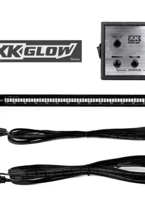 XK Glow Tube Strobe Lights w/ Traffic Modes Ultra LEDs + Solid On - Blue/Amber 8pc 12in Cheap