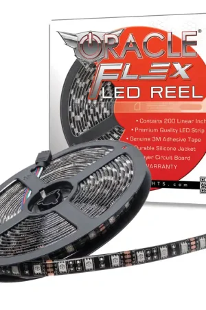 Grab Now Oracle Exterior Black Flex LED Spool - White