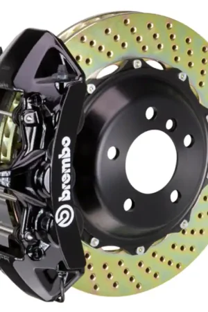 Free Shipping Brembo 94-04 Mustang (SN95) Front GT BBK 6 Piston Cast 355x32 2pc Rotor Drilled-Black