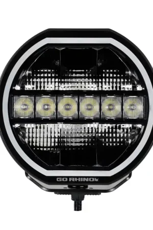 Go Rhino Xplor Blackout Series Maxline LED Hi/Low Beam w/Multi DRL (Surface Mount) 9in. - Blk Professional Grade