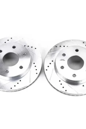Deal Power Stop 02-06 Cadillac Escalade Front Evolution Drilled & Slotted Rotors - Pair