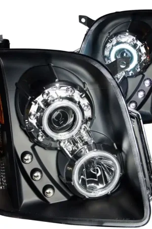 Worldwide Shipping ANZO 2007-2014 GMC Yukon Projector Headlights w/ Halo Black (CCFL)