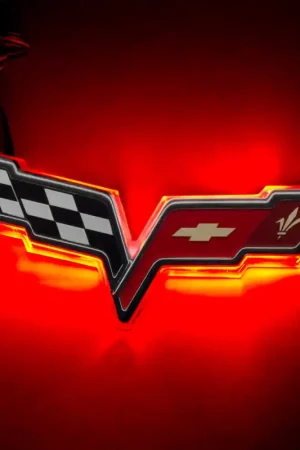 Oracle Chevrolet Corvette C6 Illuminated Emblem - Red Wholesale