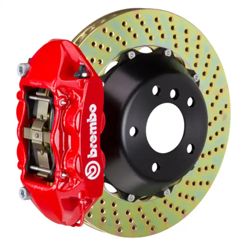 Brembo 12-16 991.1 C2S (PCCB Equipped) Rr GT BBK 4Pis Cast 380x28 2pc Rotor Drilled-Red Free Returns