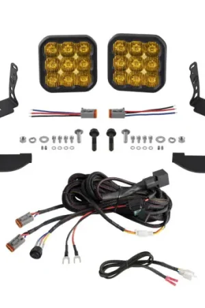 Special Offer Diode Dynamics 17-20 Ford Raptor SS5 Bumper LED Pod Light Kit - Yellow Pro Driving
