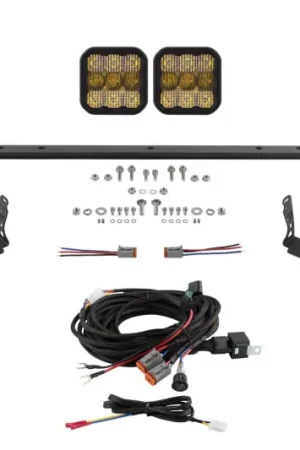 Diode Dynamics 14-23 Toyota 4Runner SS5 Stealth Grille LED 2-Pod Kit - Yellow Pro Combo Flash Sale