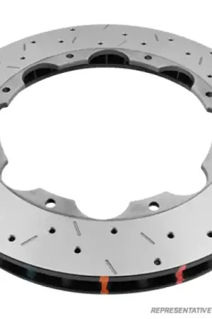 Grab Now DBA 05-10 Ford Mustang GT Front 5000 Series Drilled & Slotted Ring