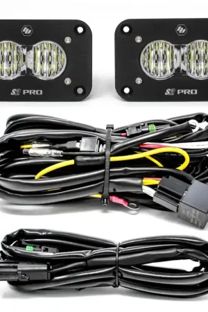 Free Shipping Baja Designs S2 Pro Wide Cornering Pair Flush Mount LED Light Pod Kit