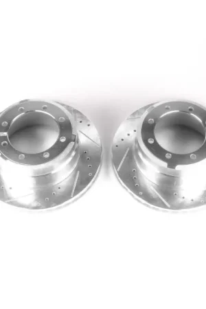 Power Stop 05-12 Ford F-350 Super Duty Rear Evolution Drilled & Slotted Rotors - Pair Best Price