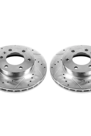 Money Back Guarantee Power Stop 19-21 Mercedes-Benz Sprinter 2500 Rear Drilled & Slotted Rotor (Pair)