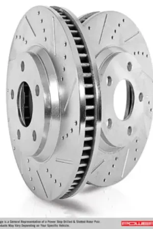 Power Stop 21-22 Ford Bronco Rear Evolution Drilled & Slotted Rotor - Pair Affordable