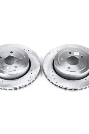 Seasonal Sale Power Stop 06-10 Jeep Grand Cherokee Rear Evolution Drilled & Slotted Rotors - Pair