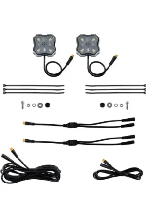 Diode Dynamics Stage Series Single Color LED Rock Light - White Diffused M8 (2-pack) Direct From Manufacturer