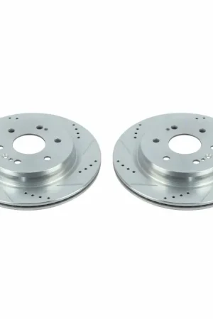 Power Stop 19-20 Chevrolet Silverado 1500 Rear Evolution Drilled & Slotted Rotors - Pair Certified
