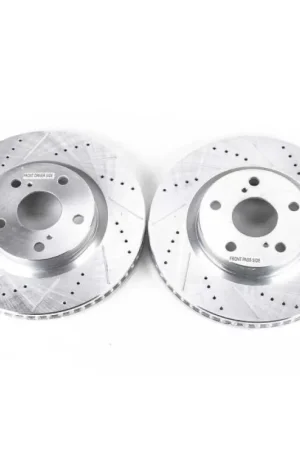 Power Stop 13-18 Lexus ES300h Front Evolution Drilled & Slotted Rotors - Pair Next Day Delivery