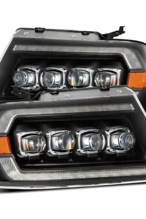 Handmade AlphaRex 04-08 Ford F-150 (No 2004 Heritage) NOVA-Series LED Proj HL Alpha-Blk w/Actv Lgt / Seq. Sig