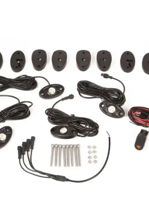 Rugged Ridge 07-18 Jeep Wrangler JK White 4-Piece LED Rock Light Kit w/ Harness Order Now