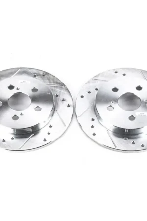 Place Order Power Stop 11-13 Lexus CT200h Rear Evolution Drilled & Slotted Rotors - Pair