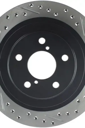 StopTech 06-07 Subaru Impreza WRX (Exc STi) Slotted & Drilled Left Rear Rotor Viral