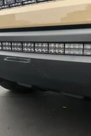 Hot Deal Cali Raised 14-21 Toyota Tundra 32In Lower Bumper Hidden Light Bar Kit - Blue Backlight Small