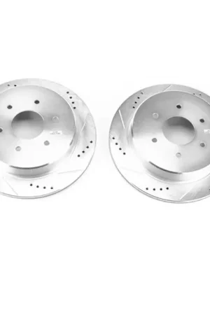 Power Stop 17-18 Nissan Titan Rear Evolution Drilled & Slotted Rotors - Pair Popular