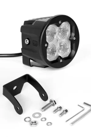 Best Choice XK Glow Round XKchrome 20w LED Cube Light w/ RGB Accent Kit w/ Controller/Fog Mount- Flood Beam 2pc