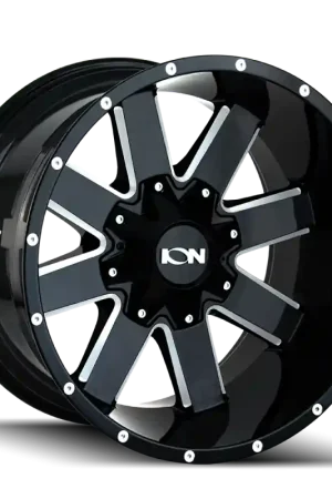 ION 141 20x12 / 8x165.1 BP / -44mm Offset / 130.8mm Hub Gloss Black Milled Wheel Latest