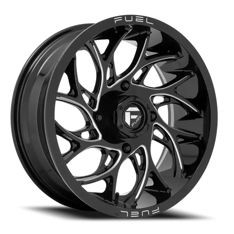 Express Delivery Aluminum Wheels 22X7 Runner UTV D741 4 On 137 Gloss Black Milled 110.2 Bore 13 Offset Fuel Off Road Wheels