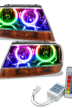 Oracle 99-04 Jeep Grand Cherokee SMD HL - Black - ColorSHIFT w/ Simple Controller Seasonal Sale