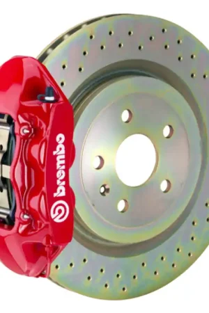 Brembo 08-13 C30 Front GT BBK 4 Piston Cast 336 x28 1pc Rotor Drilled-Red Direct From Manufacturer