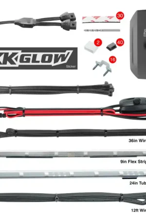 XK Glow New Style Strips XKchrome Car Kit w/ Dual-Mode Mount Controller 8x24In Tubes + 6x10In Last Chance