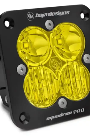In Demand Baja Designs Squadron Pro Flush Mount Black Driving/Combo Pattern LED Light Pod - Amber