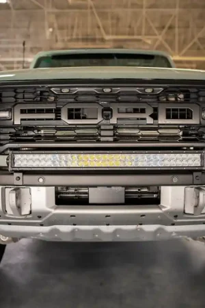 Cali Raised 2021+ Ford Raptor Bumper Light Bar Mounting Kit - 5D Optic Osram 32In DualRow Bar Spot Super Sale
