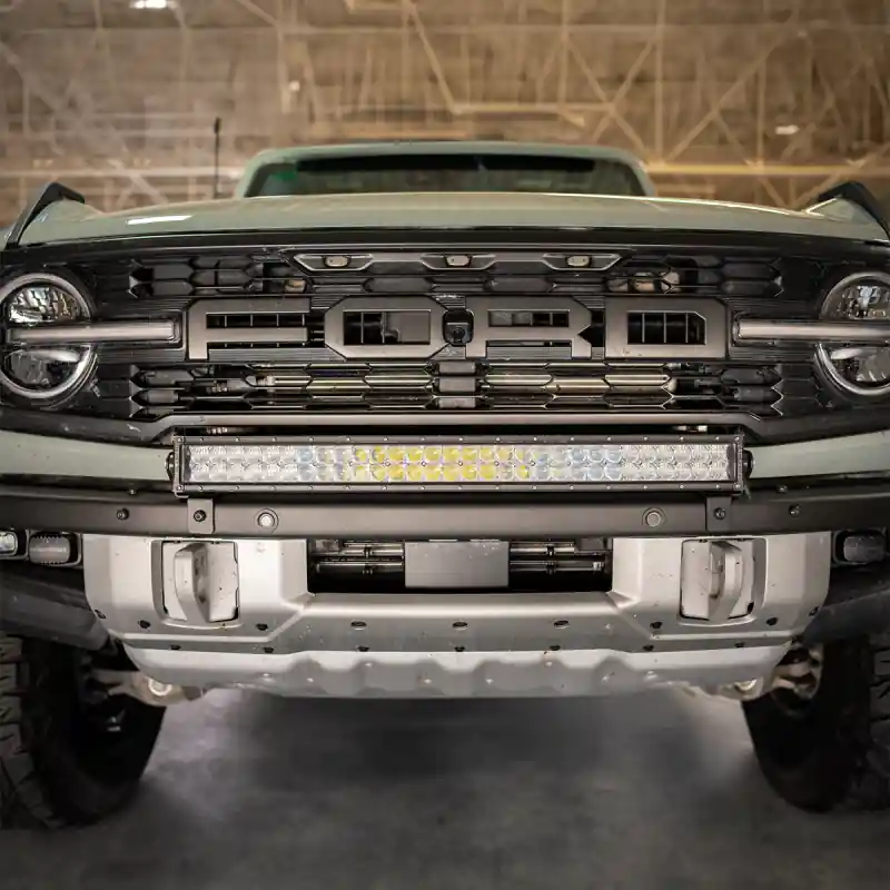 Cali Raised 2021+ Ford Raptor Bumper Light Bar Mounting Kit - 5D Optic Osram 32In DualRow Bar Spot Super Sale