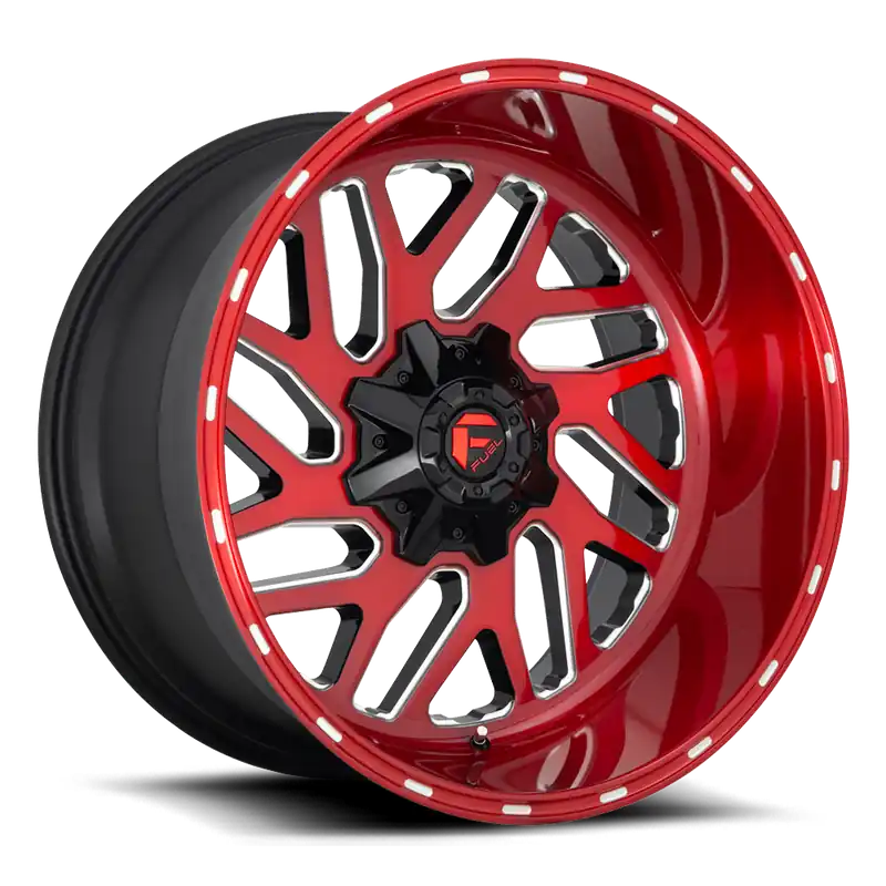 Aluminum Wheels 24X12 Triton D691 8 On 170 Candy Red Milled 125.1 Bore -44 Offset Mesh Spoke Fuel Off Road Wheels Popular