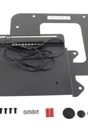 Kentrol 07-09 Jeep Wrangler JK BackSide License Plate Mount with LEDs - Textured Black Certified