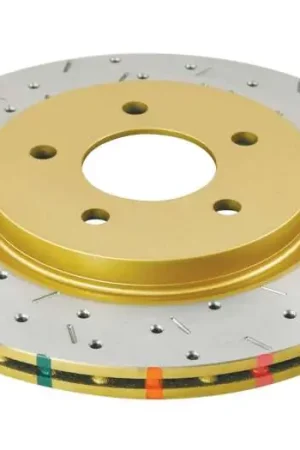 Today Only DBA 05-13 Ford Mustang GT/V6 Rear Drilled & Slotted 4000 Series Rotor w/ Gold Hat