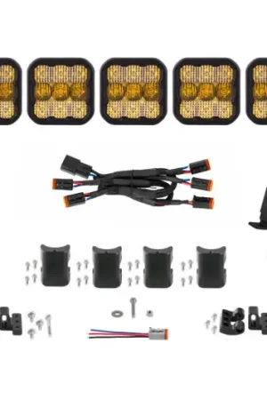 Diode Dynamics SS5 Sport Universal CrossLink 5-Pod Lightbar - Yellow Combo Editor’s Pick