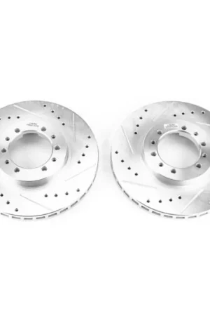 Direct From Manufacturer Power Stop 91-96 Mitsubishi Montero Front Evolution Drilled & Slotted Rotors - Pair