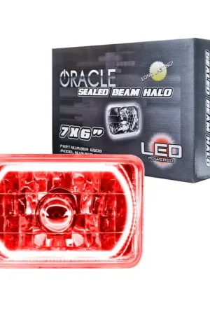 Oracle Pre-Installed Lights 7x6 IN. Sealed Beam - Red Halo Shop Now