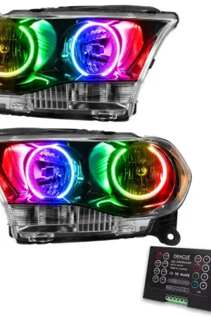 Holiday Sale Oracle 11-13 Dodge Durango SMD HL Halogen - Black - ColorSHIFT w/ 2.0 Controller