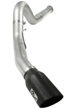 Buy Online aFe Atlas 5in DPF-Back Aluminized Steel Exh Sys Ford Diesel Trucks 11-14 v8-6.7L td wrinkled blk tip