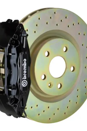 Brembo 97-04 Corvette C5 Front GT BBK 4 Piston Cast 2pc 355x32 1pc Rotor Drilled-Black Low Price