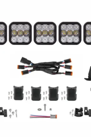 Diode Dynamics SS5 Sport Universal CrossLink 5-Pod Lightbar - White Combo Best Seller