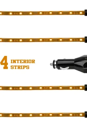 Must Have XK Glow Single Color XKGLOW UnderglowLED Accent Light Car/Truck Kit Amber - 4x8In